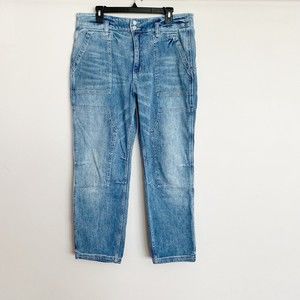 ANTHROPOLOGIE PILCRO The Wanderer Relaxed Jeans Size 32 Utility Carpenter